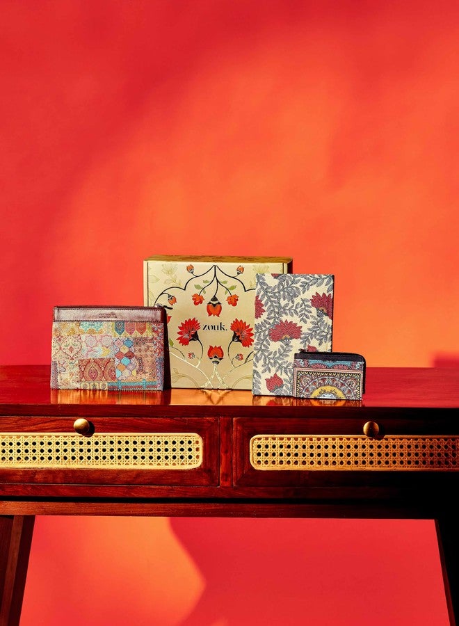 ZOUK علبة هدايا نوابي كلاسيك متعددة الألوان | مستوحاة من فن مادوباني | حافظة بطاقات، حقيبة متعددة الاستخدامات، مفكرة، وفاصل كتب | مجموعة هدايا ثقافية فاخرة للمناسبات والأعياد والهدايا الشخصية - Image 2